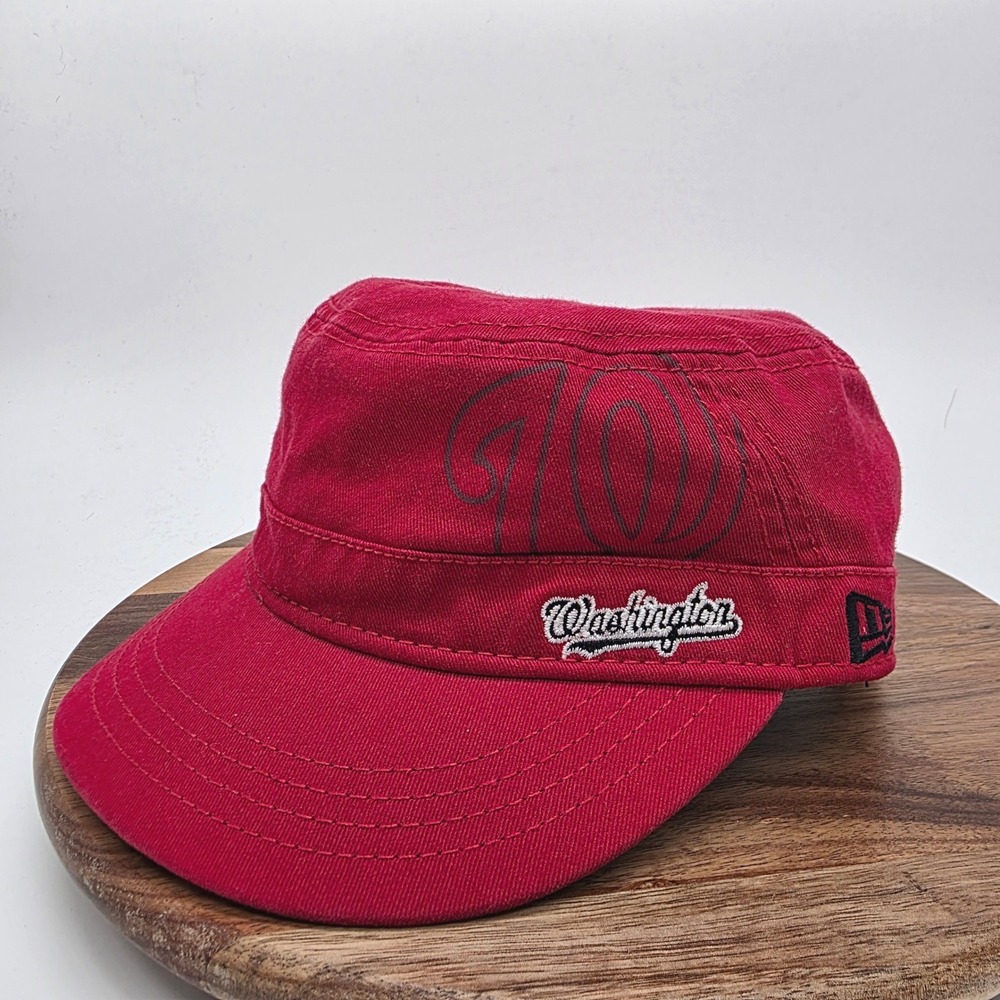 New Era Washington Nationals Kids Red Cadet Military Style Hat MLB Child Size